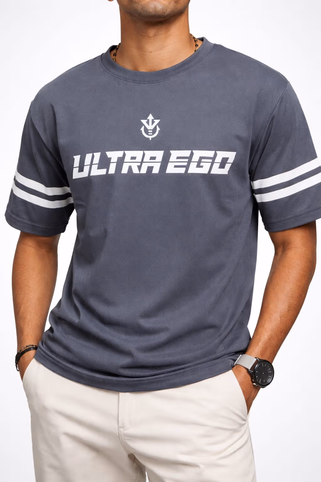 Premium Gray Cotton Half-Sleeve T-Shirt