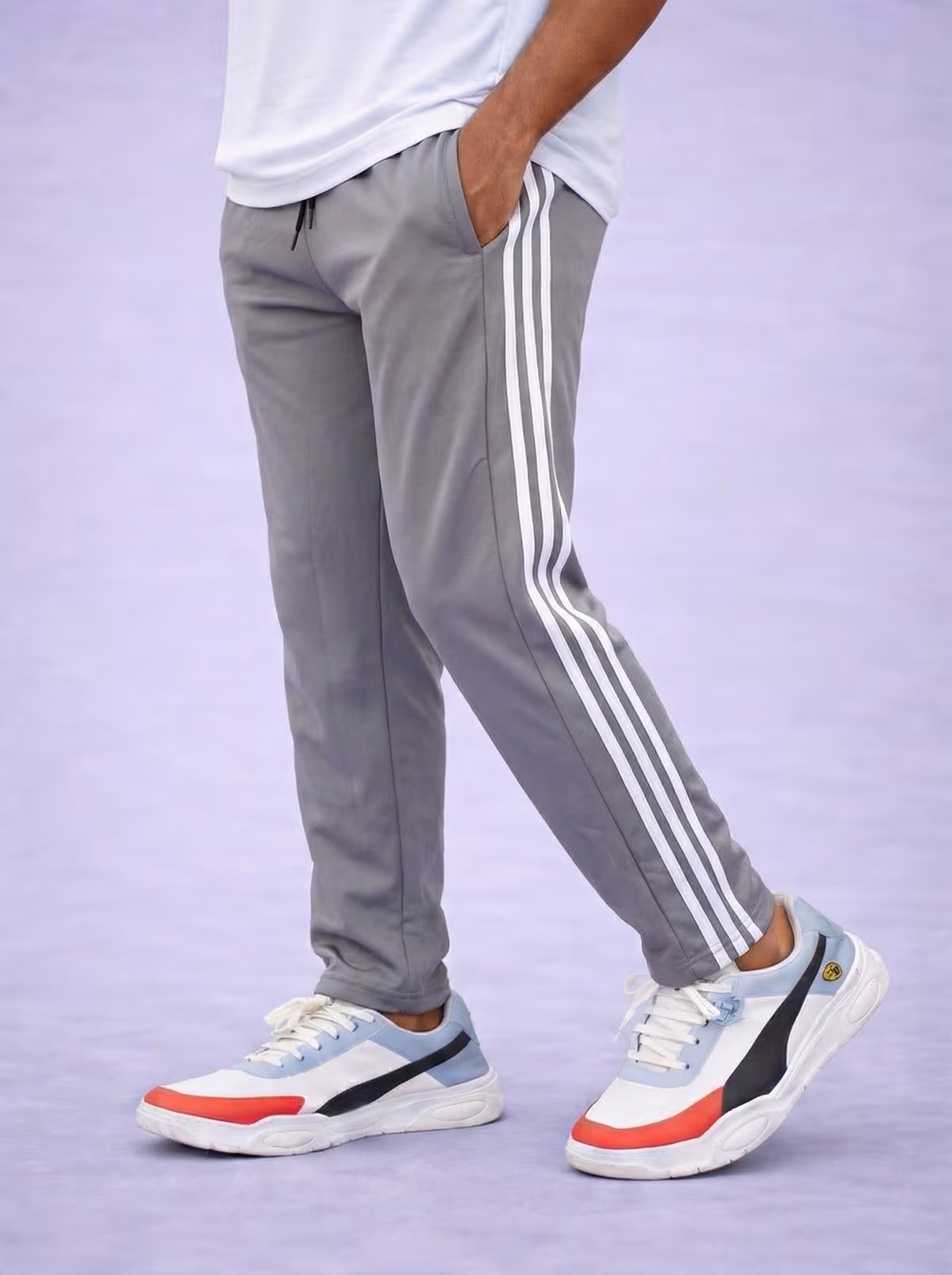 NS Fabric Baggy Track Pant - Silver Gray